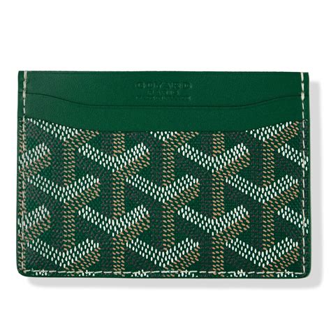 goyard mens card holder green|goyard card holder retail price.